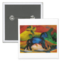 Franz Marc - Little Blue Horse 1912 Oil Canvas Pins