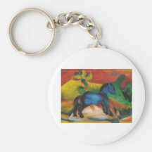 Franz Marc - Little Blue Horse 1912 Oil Canvas Key Chains
