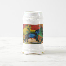 Franz Marc - Little Blue Horse 1912 Oil Canvas Mug
