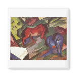 Franz Marc - Red & Blue Horse 1912 Paper Horses Fridge Magnets