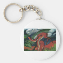 Franz Marc - Red Deer II 1912 Forest Animal fawn Keychain