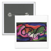 Franz Marc - Sheep 1912 Canvas Ewe Ram Wool Easter Button