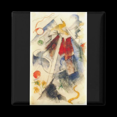 Franz Marc - Sketch of the Brenner road Fridge Magnet
