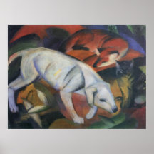 Franz Marc - Three Animals 1912 dog fox cat oil Posters