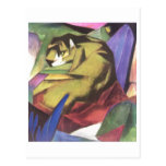 Franz Marc - Tiger 1912 Cat Jungle Canvas Yellow Postcard
