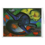 Franz Marc - Two Cats Blue & Yellow 1912 kitty oil Card