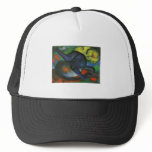 Franz Marc - Two Cats Blue & Yellow 1912 kitty oil hats