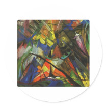 Franz Marc - Tyrol Tirol 1914 Oil Canvas Light Orb Round Sticker