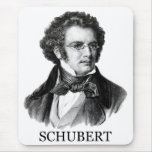 Franz Schubert, black Mousepads
