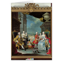 Franz Stephan I  with his wife Marie-Therese Greeting Cards