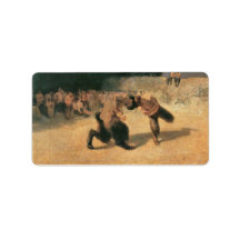 Franz von Stuck - Fighting Faune Personalized Address Label