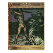 Franz von Stuck - Hercules and the Hydra Postcards