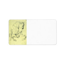 Franz von Stuck - Horse study Address Label
