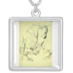 Franz von Stuck - Horse study Custom Necklace