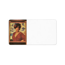 Franz von Stuck - Lady in Red Custom Address Label