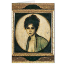Franz von Stuck - Portrait of Mrs Feez Cards