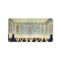Franz von Stuck - The dinner Custom Address Labels