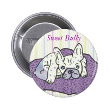Französische Bulldoggen Button