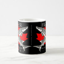 Fraser-Flag-double gray Mugs