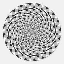 Fraser spiral illusion round sticker