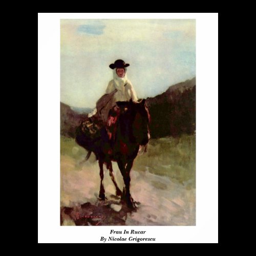 Frau In Rucar By Nicolae Grigorescu Poster