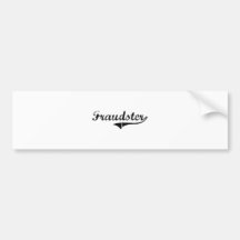 Fraudster Professional Job Bumper Stickers