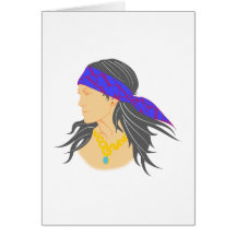 Frauenkopf womans head headband headband card