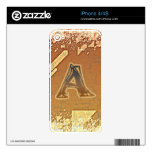 FRAZZLE MONOGRAM A DECAL FOR iPhone 4S