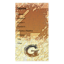 FRAZZLE MONOGRAM G BUSINESS CARD TEMPLATE