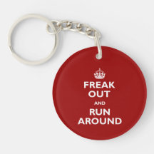 Freak Out and Run Around Acrylic Keychain