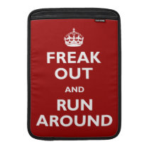 Freak Out and Run Around MacBook Air Sleeves at Zazzle