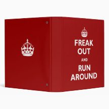 Freak Out and Run Around Vinyl Binders