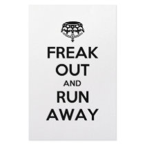 Freak Out Run Away Keep Calm Carry On Custom Stationery