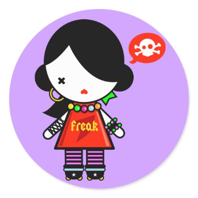 Freak Round Stickers by thecuteinstitute