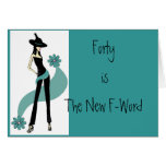 Freakin' Fabulous 40th Birthday Card for Women