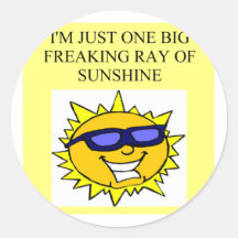 freaking ray of sunshine stickers