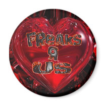 FREAKS R US HEART MAGNET