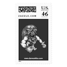 Freaky Furball Postage Stamp