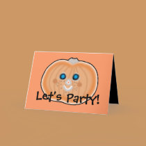 Freckle Faced Pumpkin Party Invitation cards by Perlyyyy Freckle Faced Pumpkin Party Invitation cards