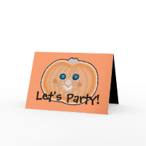 Freckle Faced Pumpkin Party Invitation cards by Perlyyyy Freckle Faced Pumpkin Party Invitation cards