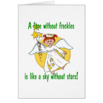 Freckled Face Angel Greeting Cards