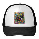 Freckles in Butterflies - Black and White Kitty Mesh Hats