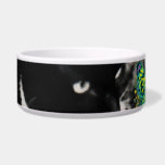 Freckles in Butterflies - Black & White Kitty Dog Bowls