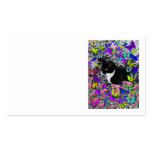 Freckles in Butterflies II - Tuxedo Cat Business Card
