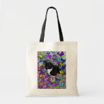 Freckles in Butterflies II - Tuxedo Cat Canvas Bag