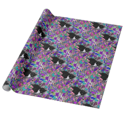 Freckles in Butterflies II - Tuxedo Cat Gift Wrap Paper
