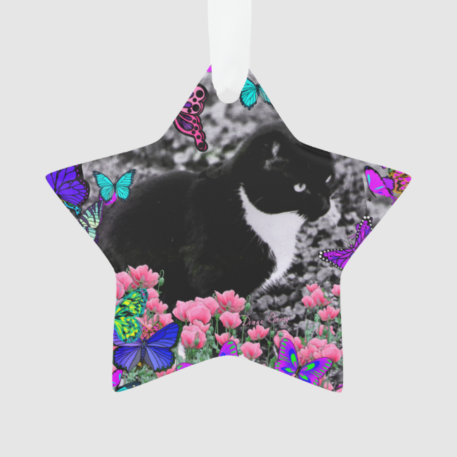 Freckles in Butterflies III, Tux Kitty Cat Freckles in Butterflies III, Tux Kitty Cat