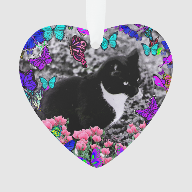 Freckles in Butterflies III, Tux Kitty Cat Freckles in Butterflies III, Tux Kitty Cat