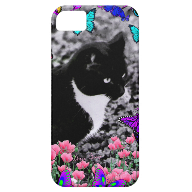Freckles in Butterflies III, Tux Kitty Cat iPhone 5 Case