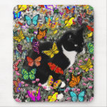 Freckles in Butterflies - Tux Kitty Cat Mousepads